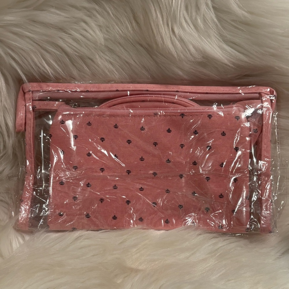 Makeup and Travel Bag Set Pink NEW